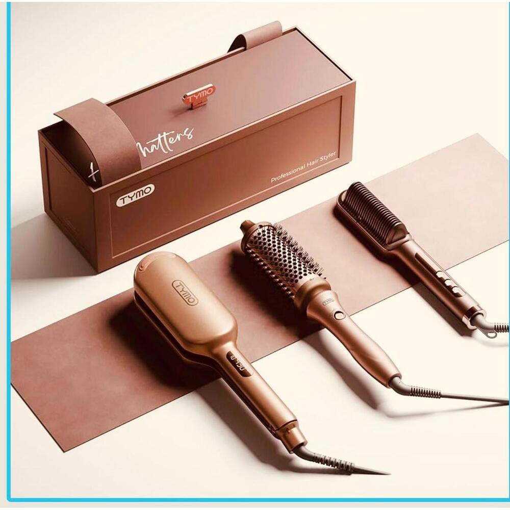 TYMO Limited Ed Styling Set-Include ROVY Hair Crimper Wave Curling Iron & R..